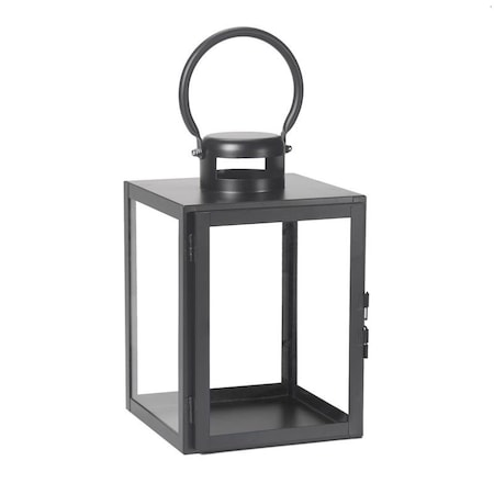 Smart Solar Smart Living 11 in. One Mantle Glass/Metal Huntington Black Lantern, PK2 84137